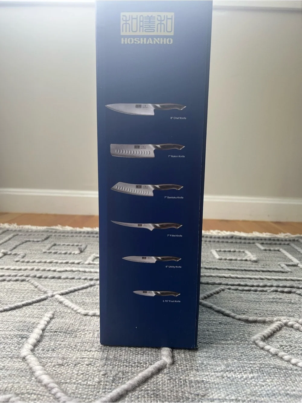 Multipurpose 7-Piece Kitchen Knife Set with Magnetic Knife Block by Hoshanho-NWT